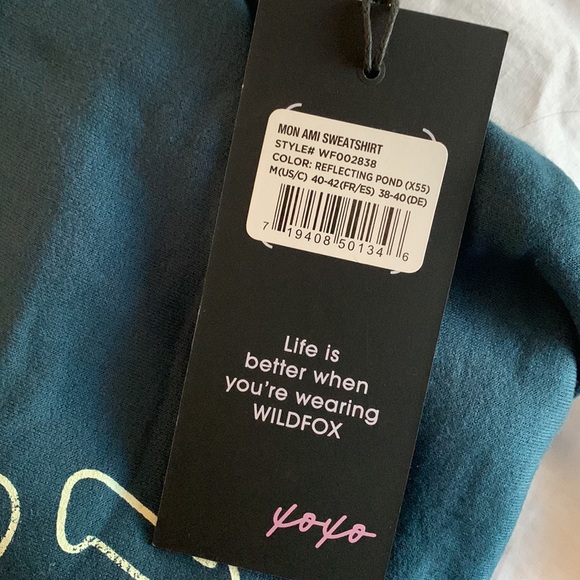 WILDFOX SWEATSHIRT 💋NWT - Picture 8 of 9